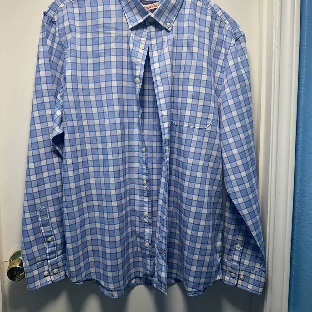 Brooks Brothers Light Blue and White Plaid Shirt